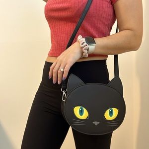 Mad Engine Kitty Black Cat Crossbody Shoulder Purse Handbag *NEW*